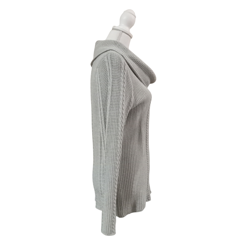 JEANNE PIERRE Light Gray Cowl Neck Sweater XL NWT - Picture 4 of 10